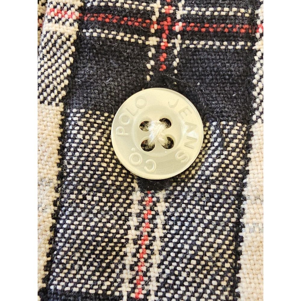 Ralph Lauren Jeans Co Shirt Mens Size Medium Cotton Plaid Button Up Heavy Duty - Picture 4 of 7